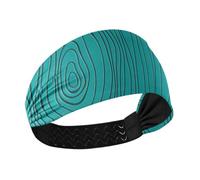 Verde Legno Grano Annuale Antiscivolo sudore assorbente fascia elastica per Yoga basket bandas para el sudor