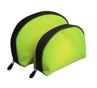Verde lime, Borsa per trucco a conchiglia Portamonete da donna Borsa da toilette piccola Borsa per cosmetici 2 pezzi
