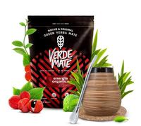 Verde Mate Set con Accessori - Yerba Mate 400g, Tazza di Mate Ceramica, Bombilla