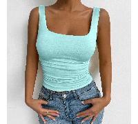 Verde menta,Estate,Casual,Chic,Elegante,Canotta aderente senza maniche da donna per uso quotidiano,Prom di alta moda,Festival musicale rave,Stile di strada,Serata romantica,Donne di piccola statura Pe