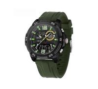 (Verde militare) 3372 Orologio con sveglia a doppio display nero