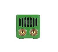 (Verde) Mini altoparlante portatile in legno massello retrò FM con radio Bluetooth, stile classico vecchio