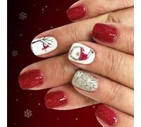 Verde Natale zoccoli fraudolenti cappello da Babbo Natale scintillante albero invernale piano non mortale polistirolo persistente zoccoli per casi speciali albero Natale trasferimenti unguis