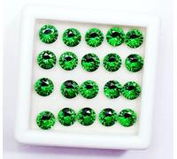 Verde Naturale Granato 5x5 MM 16 Pezzi Certificato Lotto Loose Gemma Rotondo Cut