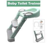Verde Neonato Vasino Training Sedile Scala Passo Toilette Bambina Sedia Bagno