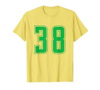 Verde Numero 38 Uniforme Numerata Squadra Sportivo Maglietta