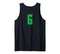 Verde Numero 6 Uniforme Numerata Squadra Sportivo Canotta