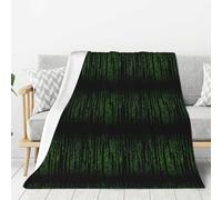 Verde Numero Binario Stampa Leggera Coperta Calda Morbida Spessa Coperte Camera Da Letto Campeggio Soggiorno Viaggio