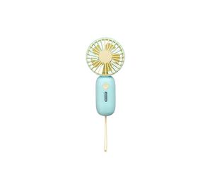 (Verde) Nuovo ventilatore portatile con ricarica USB Mini Macaron Piccolo ventilatore Piccolo ventilatore tascabile