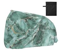 Verde Oro Irregolare Texture Marmo Impermeabile Copertura Della Bici Esterno con Fori di Bloccaggio Indoor Outdoor Storage Mountain Bike Copertura Adatto per la maggior parte dei kit para