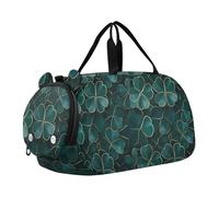 Verde Oro Trifoglio Giorno di San Patrizio Duffel Borse da Palestra con Scomparto Scarpe Multifunzionale Carry On Bag per Spiaggia Nuoto Piscina Sport bolso para palestra mujer, Giorno di San Patrizio