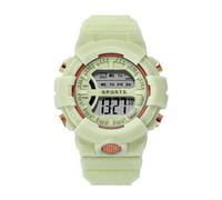 (Verde) Orologio elettrico per bambini, per adolescenti, coppia, moda, sport, multifunzione, tavolo