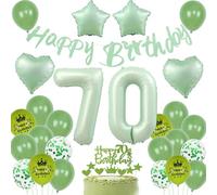 Verde palloncini 70 anni compleanno,palloncino verde salvia 70 anni compleanno,Decorazione festa 70 anni compleanno,Palloncino 70 anni compleanno Uomo Donna,Verde 70 anni Toppers per Torta