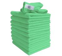 Verde Panni Microfibra Pulizia Casa E Strofinacci Cucina - 10 Pack - 40x40cm | Panno Microfibra Auto E Moto Professional | Asciugamano Microfibra Grande | Panni Lavapavimenti Multiuso