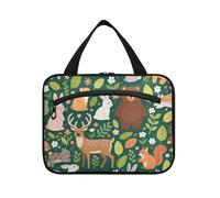 Verde Personalizzato Foglia Animale Appeso Sacchetto Cosmetico di Viaggio con Gancio, Designer Pieghevole Medicina Bag per la mamma Viaggio bolsas para maquillaje de Mujer L