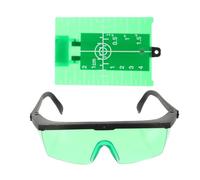 Verde Piastra Magnetica Scala Metrica e Imperiale, con Supporto | Accessorio Portatile in ABS e Magnete, Film Riflettente, per Laser Rotativi e Punti