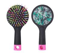 Verde pittura ad olio arte natura morta fiore salone districante spazzola per capelli cuscino base