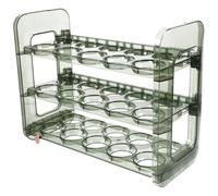 Verde Porta Uova a Tre Strati in Plastica per Frigorifero | Organizer Apertura a Ribalta, Accesso Rapido, per Cucina Domestica e Dispensa