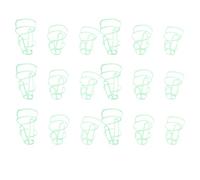 Verde Rete per Bottiglia di Infusione 36 Pezzi in Plastica | Compatibile Formati Comuni, per Gancio e Flacone da 250ml, Uso in Clinica e Reparto