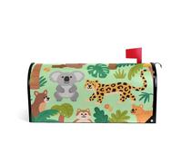 Verde Safari Animal Tree Copertura decorativa della cassetta postale per l'autunno carino magnetico mailbox copre estate formato standard Caja de correos