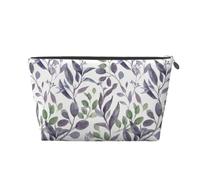 Verde salvia viola delle foglie verdi, Borsa da toilette Borsa per trucco Borsa per cosmetici Borsa da toilette da viaggio portatile