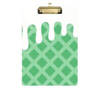 Verde Scacchi gocciolante modello appunti singolo acrilico carino per il primo anno insegnante must have dimensioni 9 x 12