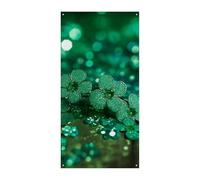 Verde scintillante primavera copertura della porta Banner Party Decor Forniture Portico Appeso Banner Personalizzazione Festone Per Vacanze Compleanno Giardino Prato