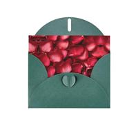 Verde Scuro Vacanza saluto assegno carta vuota e perla bella nota vuota blocco VVXBHGR Sparsi petali di rosa Modello