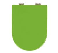 Verde, sedile del gabinetto con cerniera ravvicinata lenta, sedile del water allungato con paraurti del sedile non slip, facile da installare e pulire, rilascio rapido, cerniera regolabile a 360 °,
