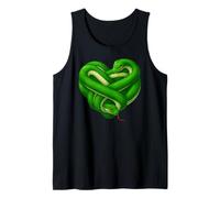 Verde Serpente Cuore Animale San Valentino Ragazzi Ragazze Bambini Canotta