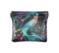 Verde Sognante e Bella Sirena Moda PU Cuoio Piccolo Moneta Portamonete Decorativo Gioielli per le Donne monederos pequenos para monedas