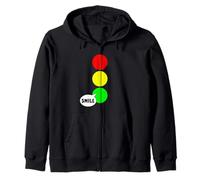 Verde Stop Light Party Per Singles Divertente Colore Verde Sorriso Felpa con Cappuccio