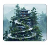 Verde Tappetino Mouse Piccolo 300x250mm, Tappetini Mouse Gaming Paesaggio, Mousepad Impermeabile e Antiscivolo, con Bordo Cucito, Pratica e Facile da Pulire, Ufficio, Laptop, PC, Regalo 0-1023