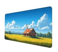 Verde Tappetino Mouse XXL 700 x 300mm, Tappetino Mouse Prateria Mousepad con Bordi Cuciti, Impermeabile Tappeto Scrivania Base in Gomma Antiscivolo Sottomano Scrivania per Hogar, PC, Laptop -hjw250692