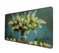 Verde Tappetino Mouse XXL 900 x 300mm, Tappetino Mouse Vaso Mousepad con 3MM Bordi Cuciti, Impermeabile Tappeto Scrivania Base in Gomma Antiscivolo Sottomano Scrivania per Hogar, PC, Laptop -hjw250637