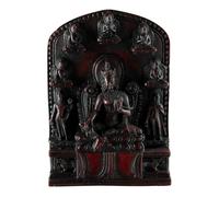Verde Tara - Statuetta Dea Buddista Resina Bordeaux Nepal 3143