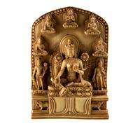 Verde Tara - Statuetta Di La Dea Buddista IN Resina Nepal Marrone 3142