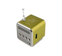 (Verde) TD-V26 Mini Radio FM Altoparlanti Digitali Portatili con Ricevitore Supporta Scheda TF Micro