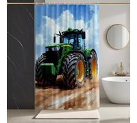 Verde Tenda Doccia 200x240 cm, HD Stampa Tenda Doccia Auto Shower Curtain Impermeabile Poliestere con 12 Anelli, Stampa Shower Curtain per Vasca da Bagno, Ambienti Umidi, Regalo Donna -zpg25073CH