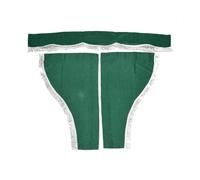 Verde Velluto Parabrezza Finestra Laterale Tende Bianco Frange per Camion Scania