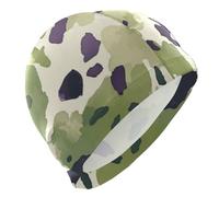Verde Viola Leopard Print s per Unisex Adulti Capelli Corti cappucci impermeabili per il nuoto Protezione dei capelli e riduzione della resistenza gorras para nadar de mujer