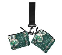 Verde Violino Cinese Portafogli da Donna Custodie per Carte Sottile Staccabile Protezione per Carta di Identità con Cinturino da Polso per Lavoro 2 Confezioni estuche para tarjetas de credito, Violino