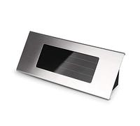 Verdelif Luce solare per targa, targa a LED per porte dingresso in acciaio inossidabile con numeri per porte da esterno per casa, giardino e cortile