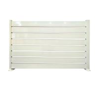 VERDELOOK | 4 Doghe in Alluminio Verniciate a Polvere Bianco Lucido per Recinzione Modulare Miami, 150x2 - H.10 cm, Adattabili in Lunghezza, Doghe per Comporre Recinzione