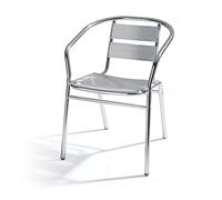 VERDELOOK | Alumine Sedia da Giardino in Alluminio, 54x59x74 cm, per Arredo Esterni, Bar, Terrazze, Leggera e Versatile, Sedia Impilabile