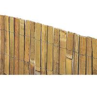 VERDELOOK | Arella Beach in cannette di bamboo schiacciato, 3x1 m, per Coperture Recinzioni e Decorazioni, Arredo Esterni, Arella Decorativa, Naturale, Divisore Ambienti Esterni