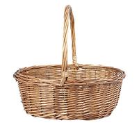 VERDELOOK | Cesto Olandese in Vimini Intero con Manico, di 41x35 h40cm