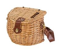 VERDELOOK | Cesto portafunghi in Vimini con Coperchio e Tracolla, 30x20x24 cm