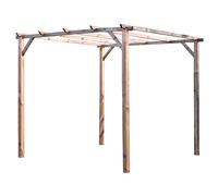GAZEBO PERGOLA VERANDA LEGNO TETTOIA GIARDINO 3x3mt NO COPERTURA VERDELOOK