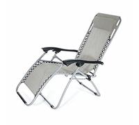 VERDELOOK Ibiza, Poltrona Sdraio Multi Posizione, 62x142x120 cm, Grigio